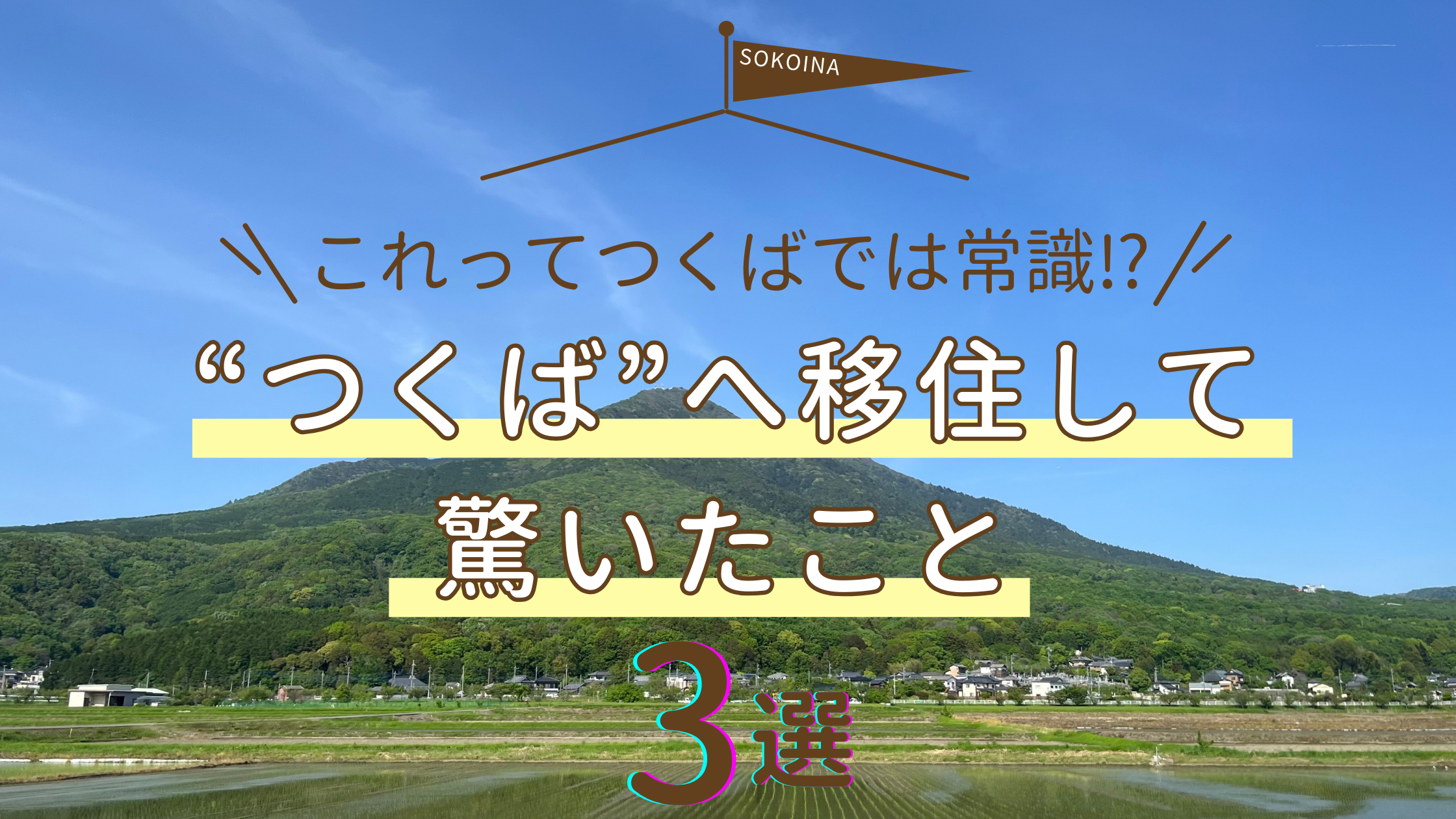 つくばへ移住して驚いたこと3選